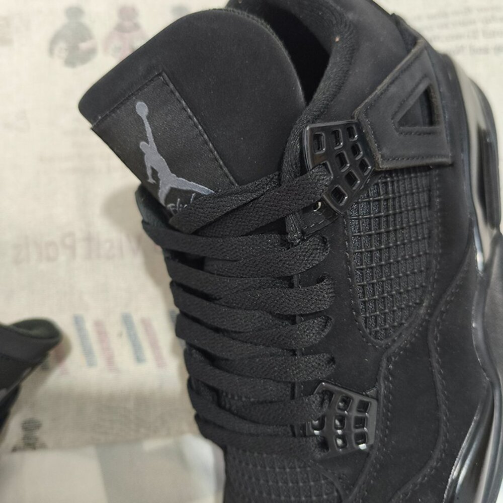Jordan 4 All Black Basketball Shoes - Picture 6 of 10